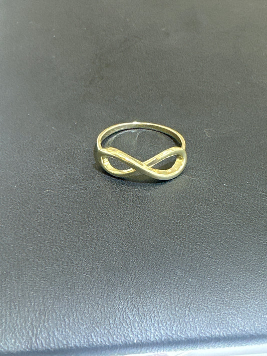 14k heart and infinity ring with stones