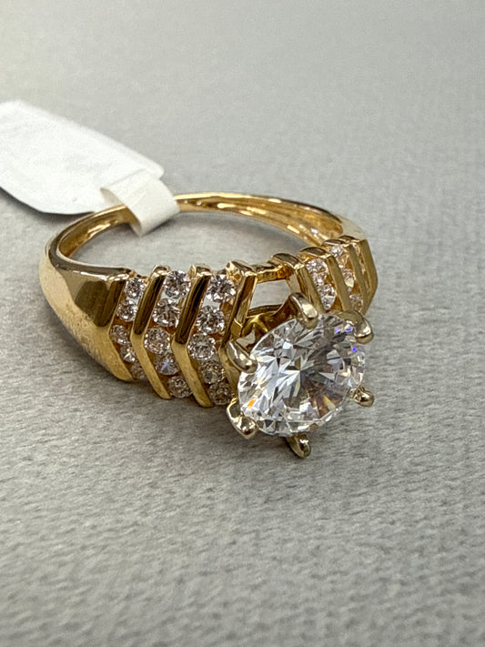 14k engagement ring with czs #11