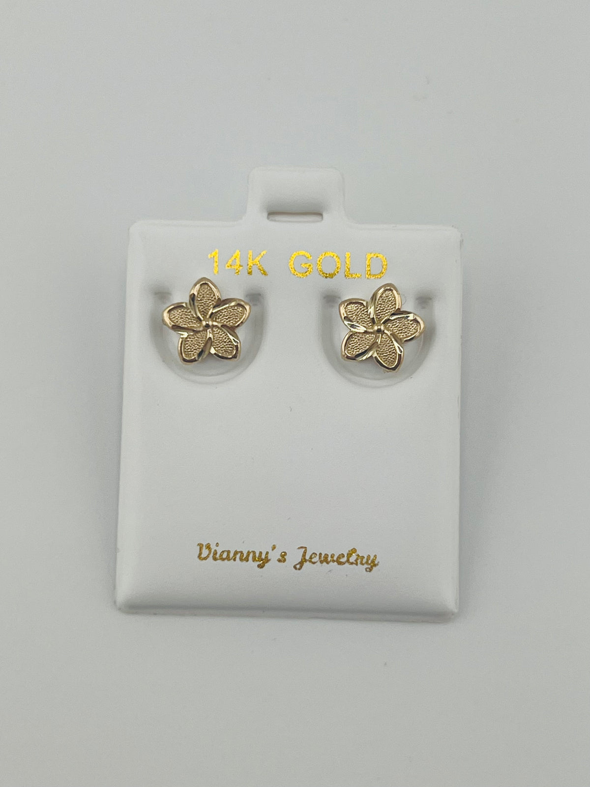 14k gold flower earrings