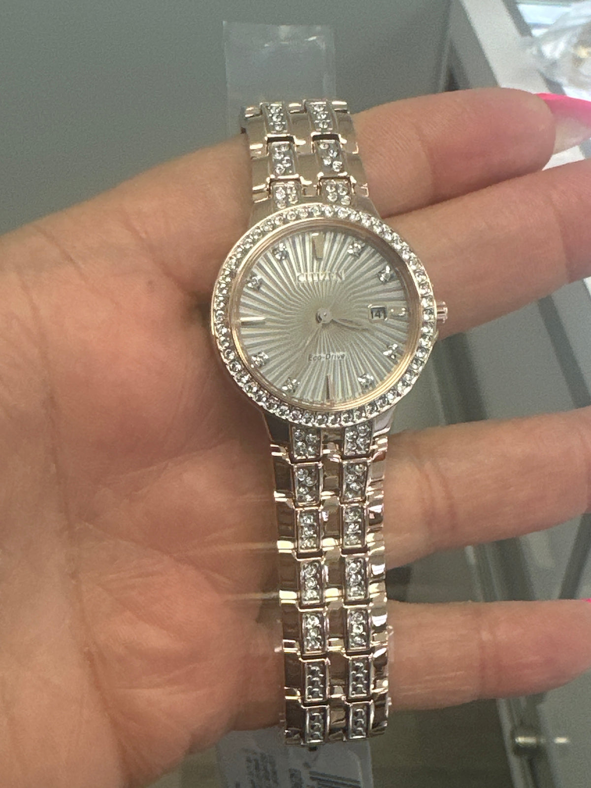 Citizen watch ECO drive Silhouette rose gold