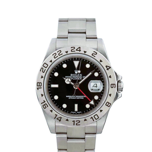 Rolex Explorer II 40mm Black Dial Oyster Stainless Steel Watch 16570