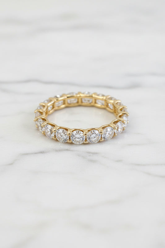 14k engagement diamond band 2.76 U shape design size #8