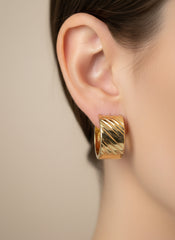 14k huggies hoops solid yellow gold