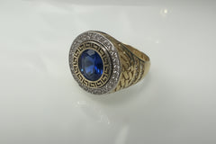 14k ring black round onix