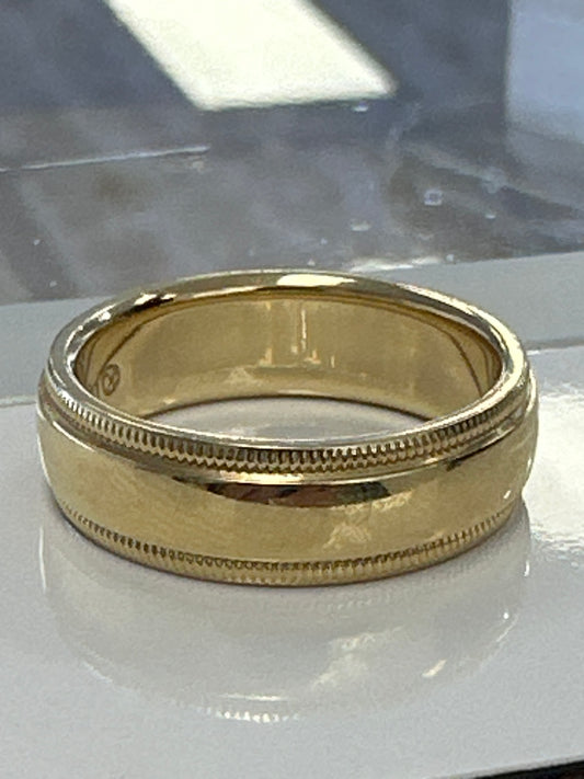 14k band aro plain size7 6mm