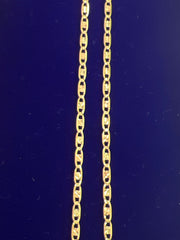 Tri-colored 14k valentino necklace 24” 3g 2mm