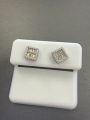 Silver 925  earring moissanite