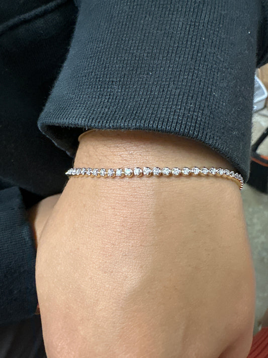 14k bracelet natural diamonds 1.00ct