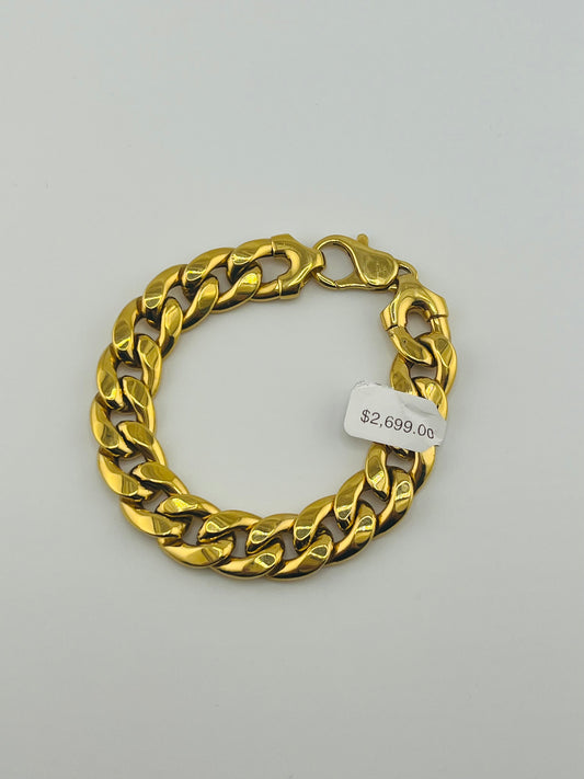 14k Cuban bracelet