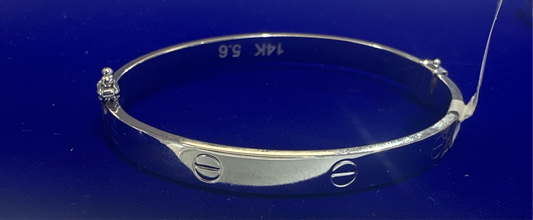 14k Bangle white gold