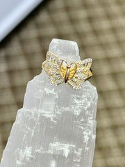 14k Butterfly stone ring