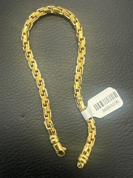 14k bracelet yellow gold men 8”