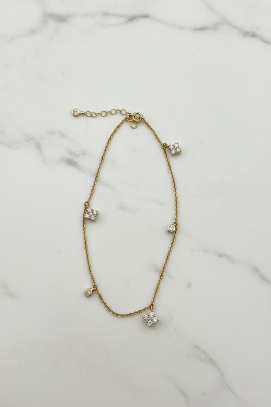 LADIES  .33ct DIAMOND bracelet 14K YELLOW GOLD