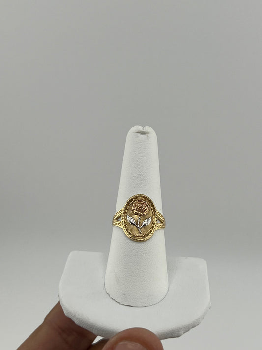 14k gold ring ladies flower