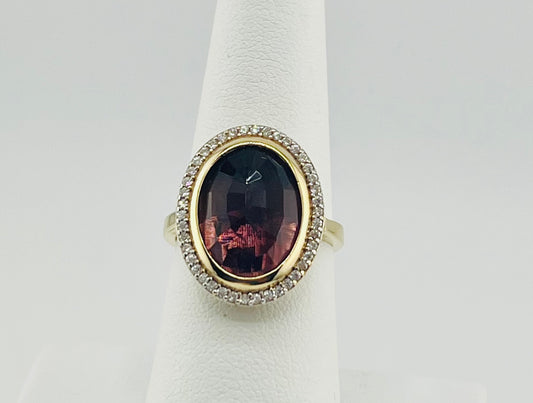 14k purple stone ring like princess diana