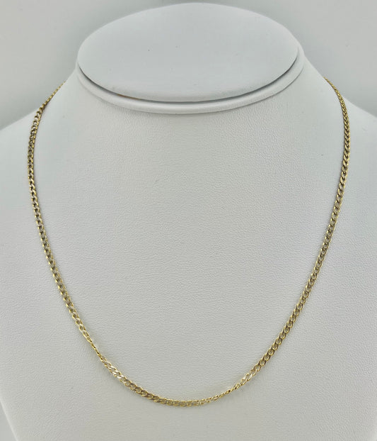 14k cuban style necklace 18”