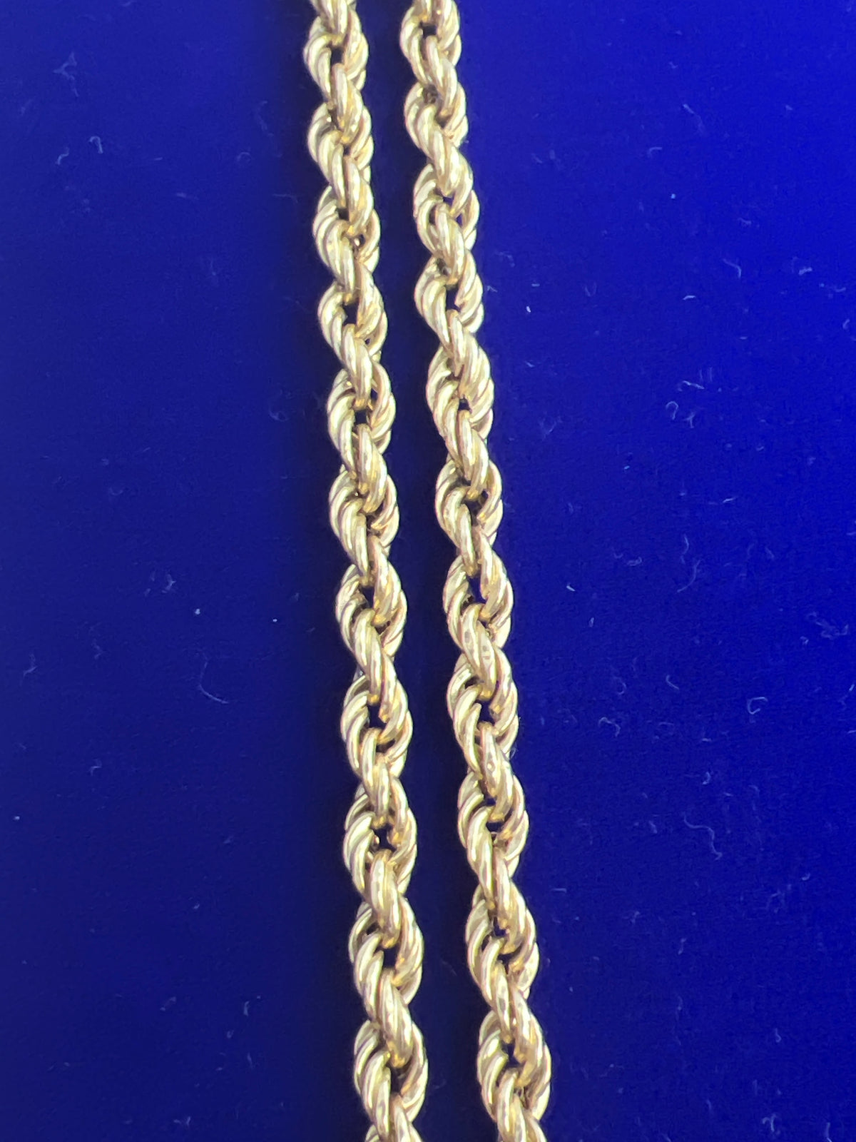 14k yellow gold rope necklace chain 22” 3.8mm 12.83g