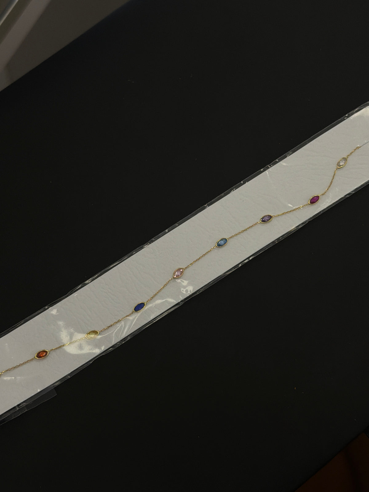 14k multi-color stone bracelet