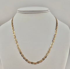 14k necklace tri-colored valentino 18”