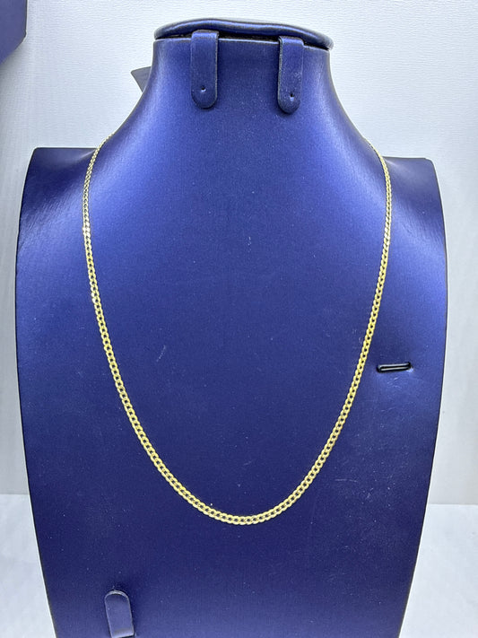 14k Necklace cuban style plain  18” 3mm