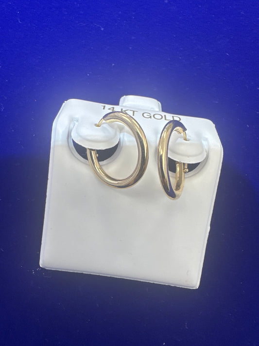 14k ladies earring Huggies