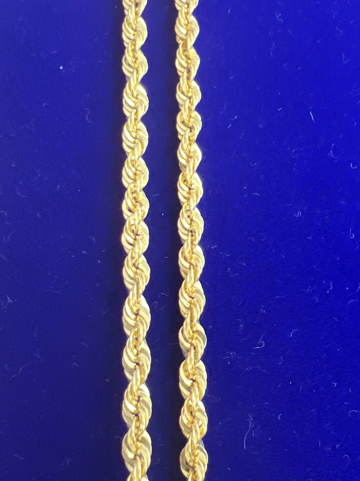 14k yellow gold rope necklace chain 22” 3.8mm 6.66g