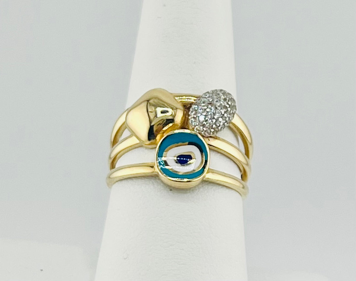 14k eye ring size 8