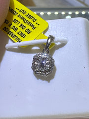 10k diamond pendant white gold