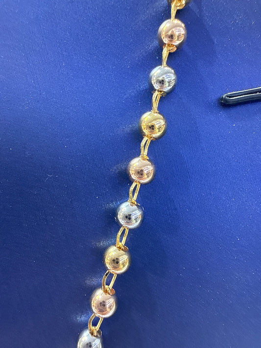 14k Rosary  rose gold rosary rosario 24” necklace