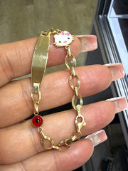 14k baby bracelet red eye