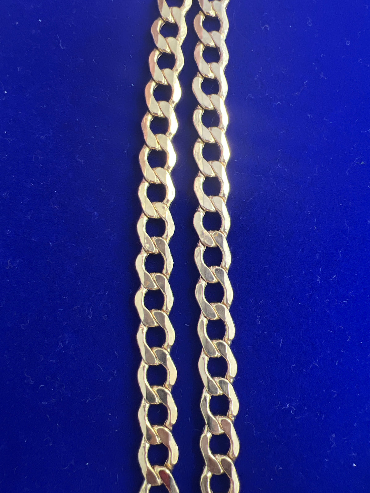 10k Necklace cuban style plain  24” 14.73g 6.7mm
