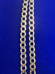 10k Necklace cuban style plain  24” 14.73g 6.7mm