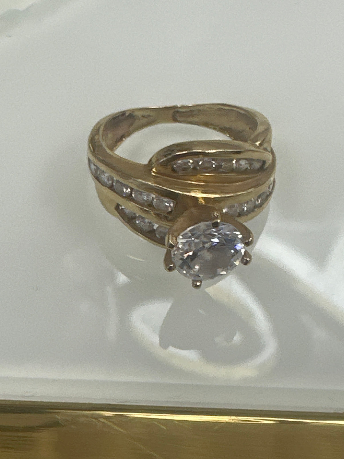 14k ring  engagement with stone