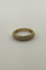 14k diamond wedding band .50ct aro