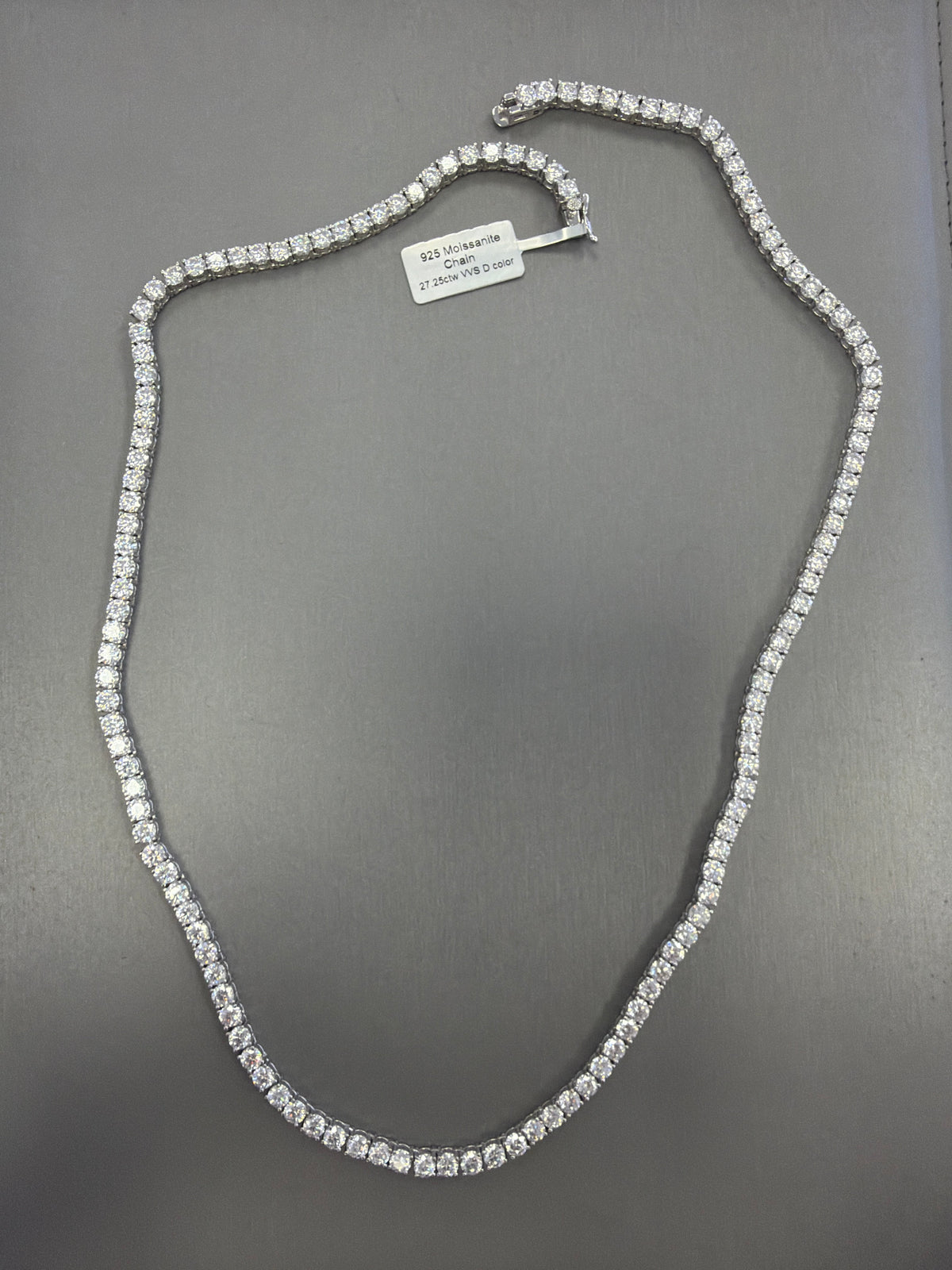 Silver tennis moissante 27.25ct