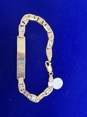 14k bracelet Valentino ID 3 color 8” 10.9 g