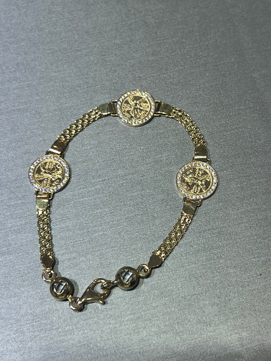 14k gold centenario bracelet