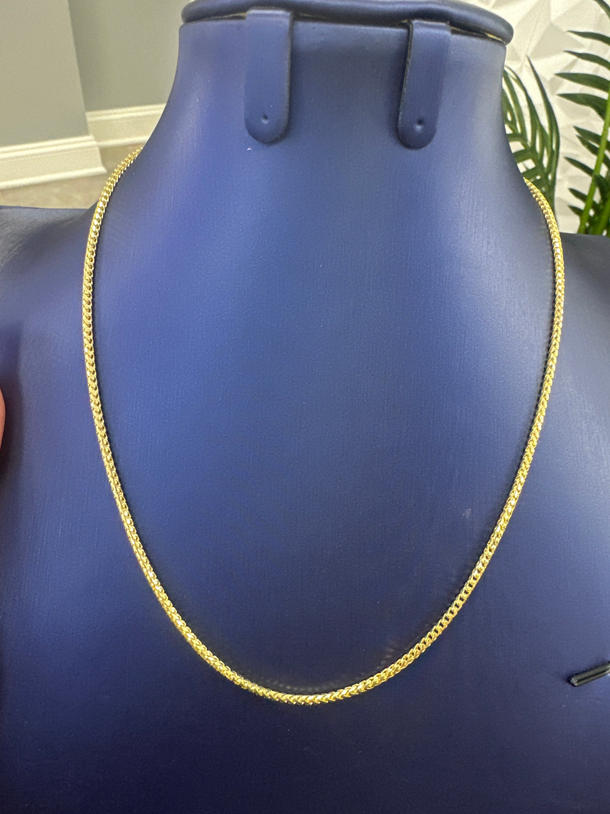 14k necklace solid gold Milano chain 18” long