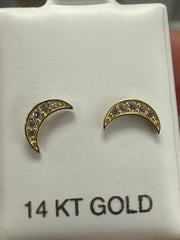 14k Baby earing luna mon