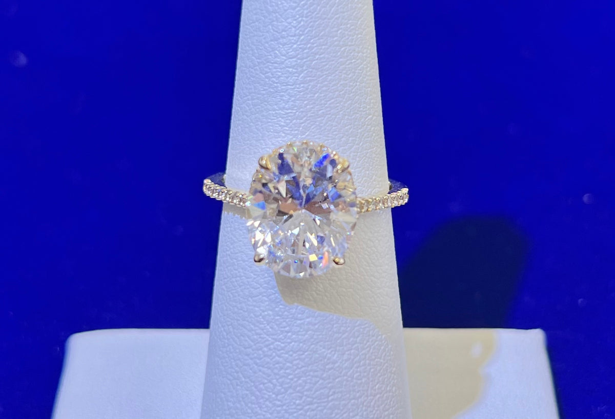 14k ring ladies engagement cz