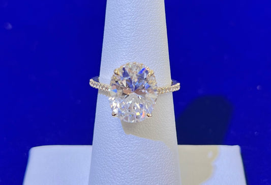 14k ring ladies engagement cz