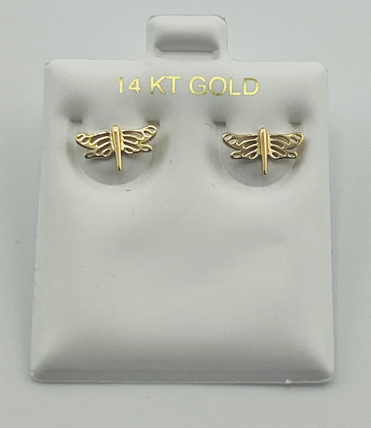 14k Baby and ladies dragonfly earring