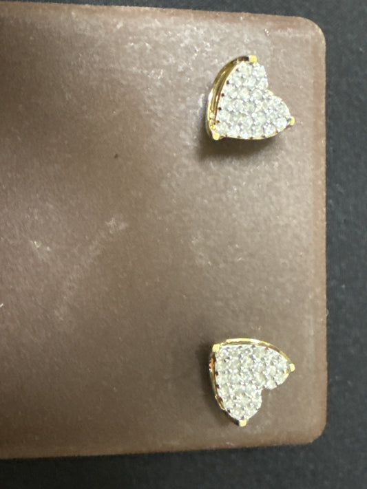 10k  heart Diamond Earring 0.15ct