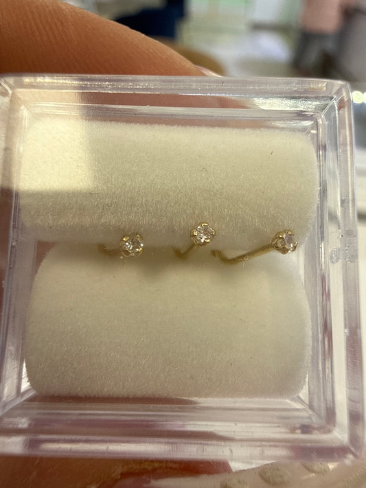14k Nose earring curb backing