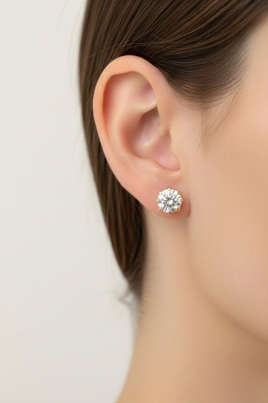 14k diamond earing round 1.00ct studs