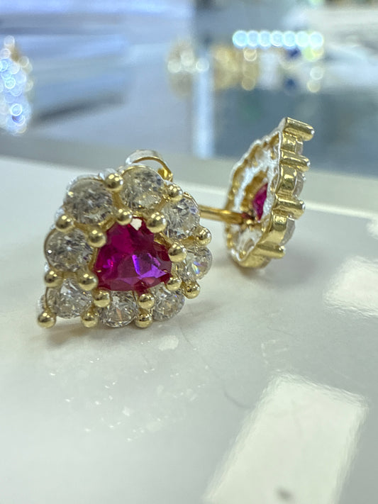 Baby and ladies earing heart shape virgen
