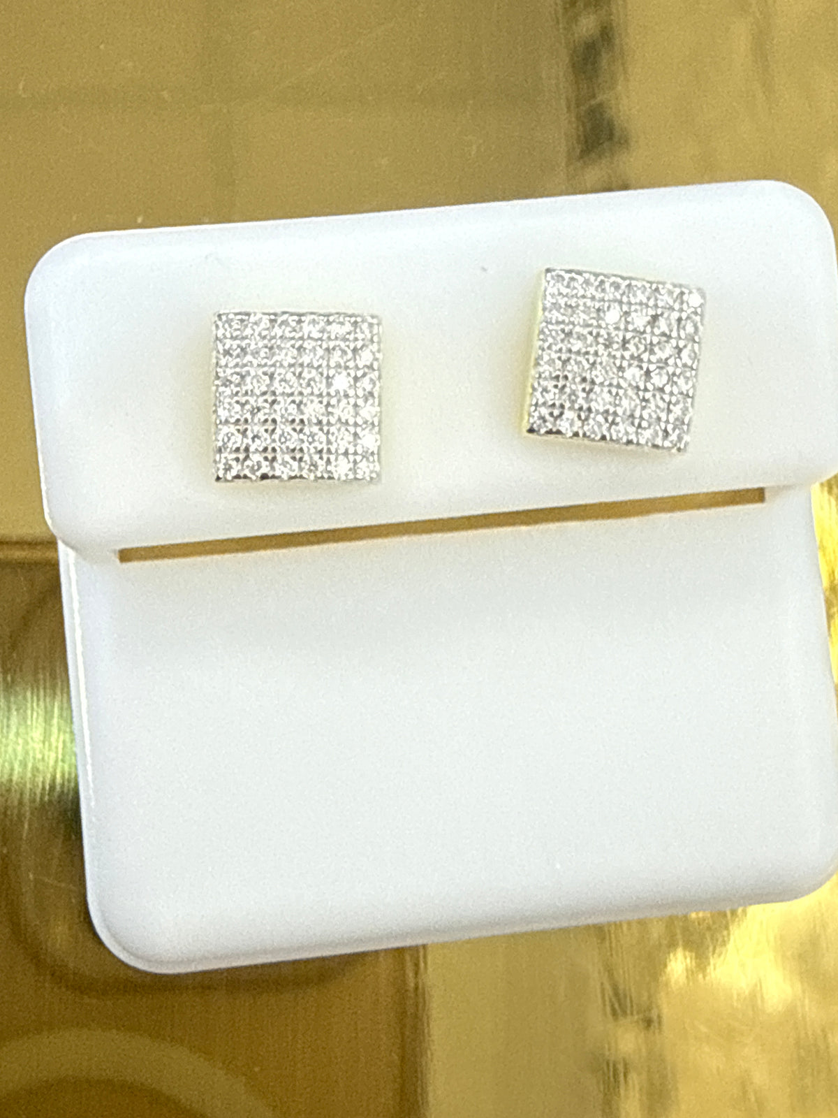 Silver 925  earring moissanite screw back