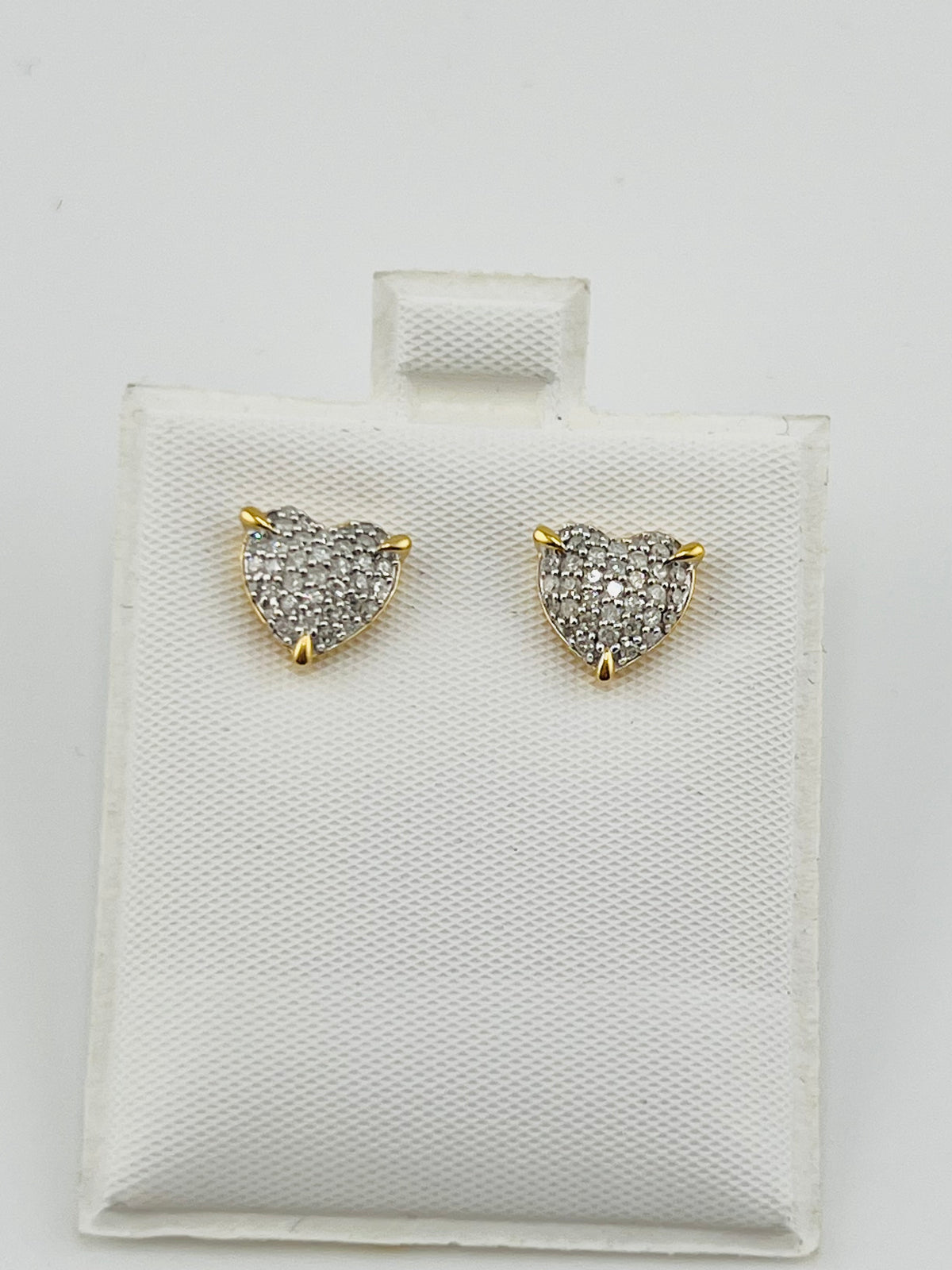 925 earring heart shaped Silver diamond 0.33ct