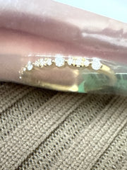 14k Ring engagement band with stones