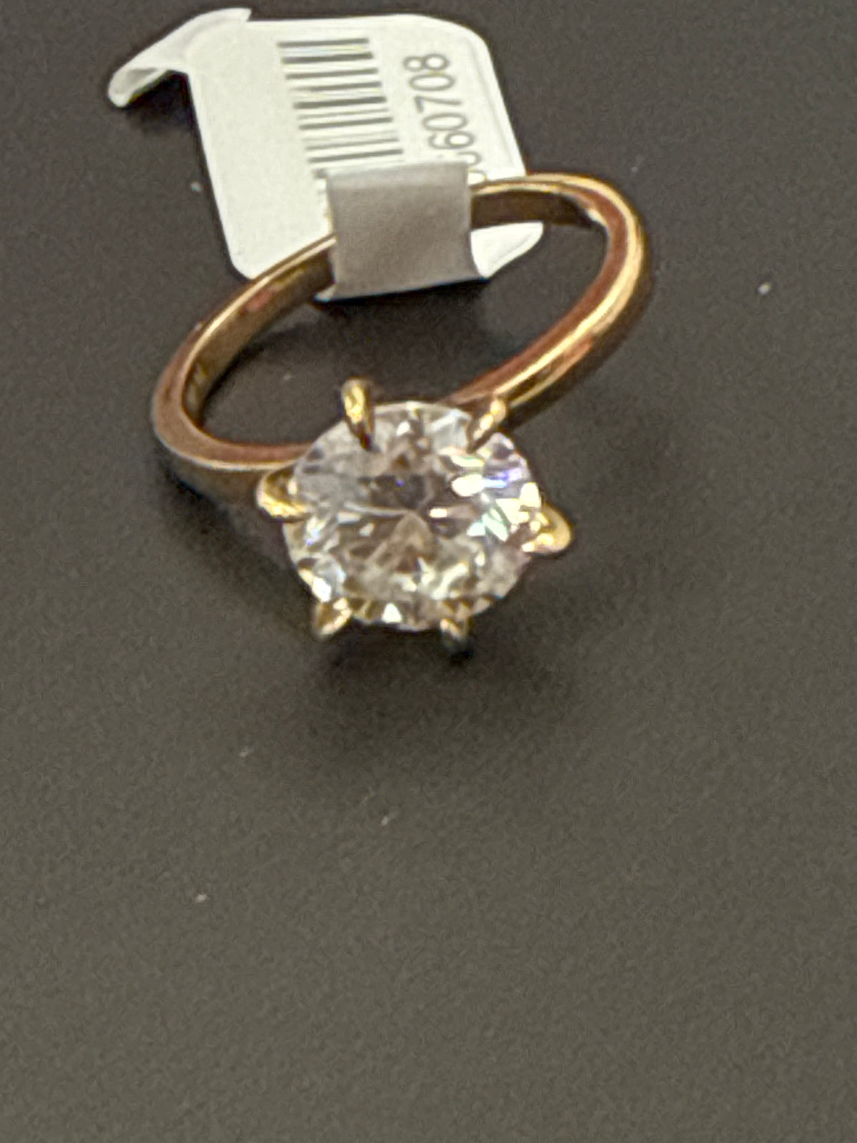 10k round  stone round engagement moissanite stone